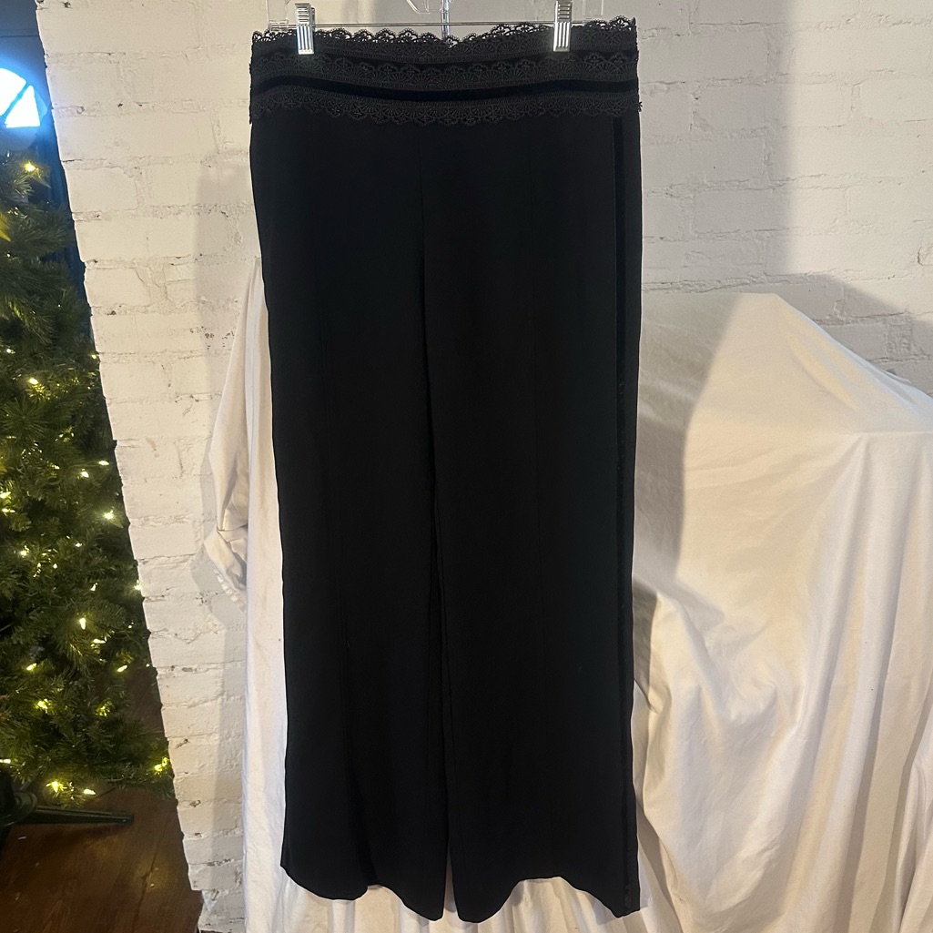 Nwt “Nanette Lepore” Penelope Pant Size 10 Lace Trimming